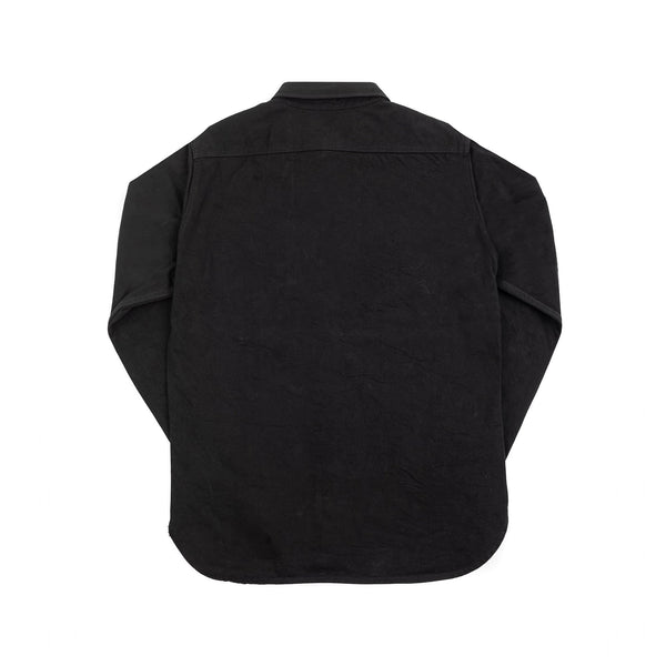 Iron Heart IHSH-338 12oz Selvedge Denim Work Shirt With Snaps Black Rear