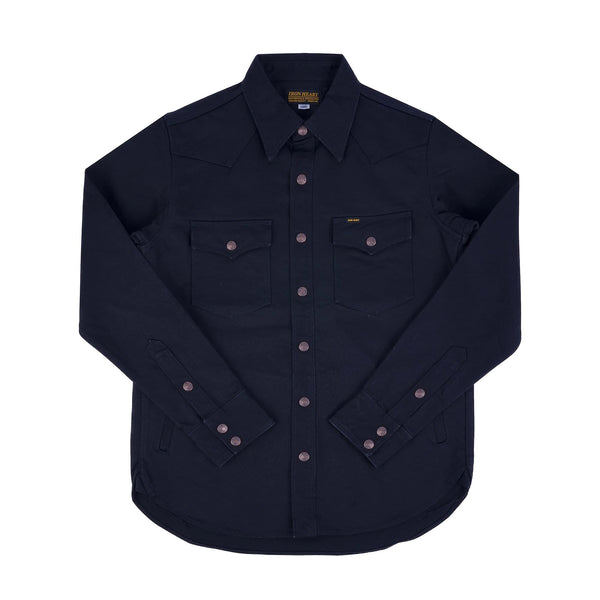 16oz Non-Selvedge Denim CPO Shirt - Superblack (Fades To Grey) - IHSH-362-BLK