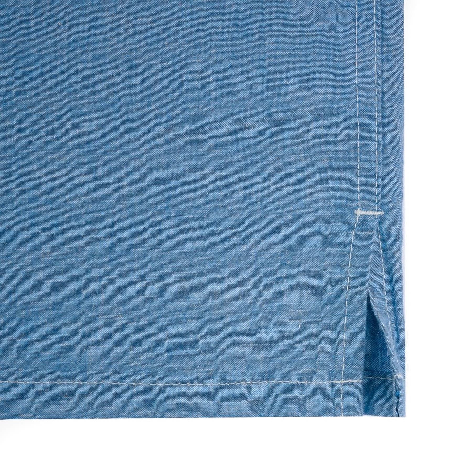 IHSH-388-BLU 4oz Selvedge Short Sleeved Summer Shirt - Blue