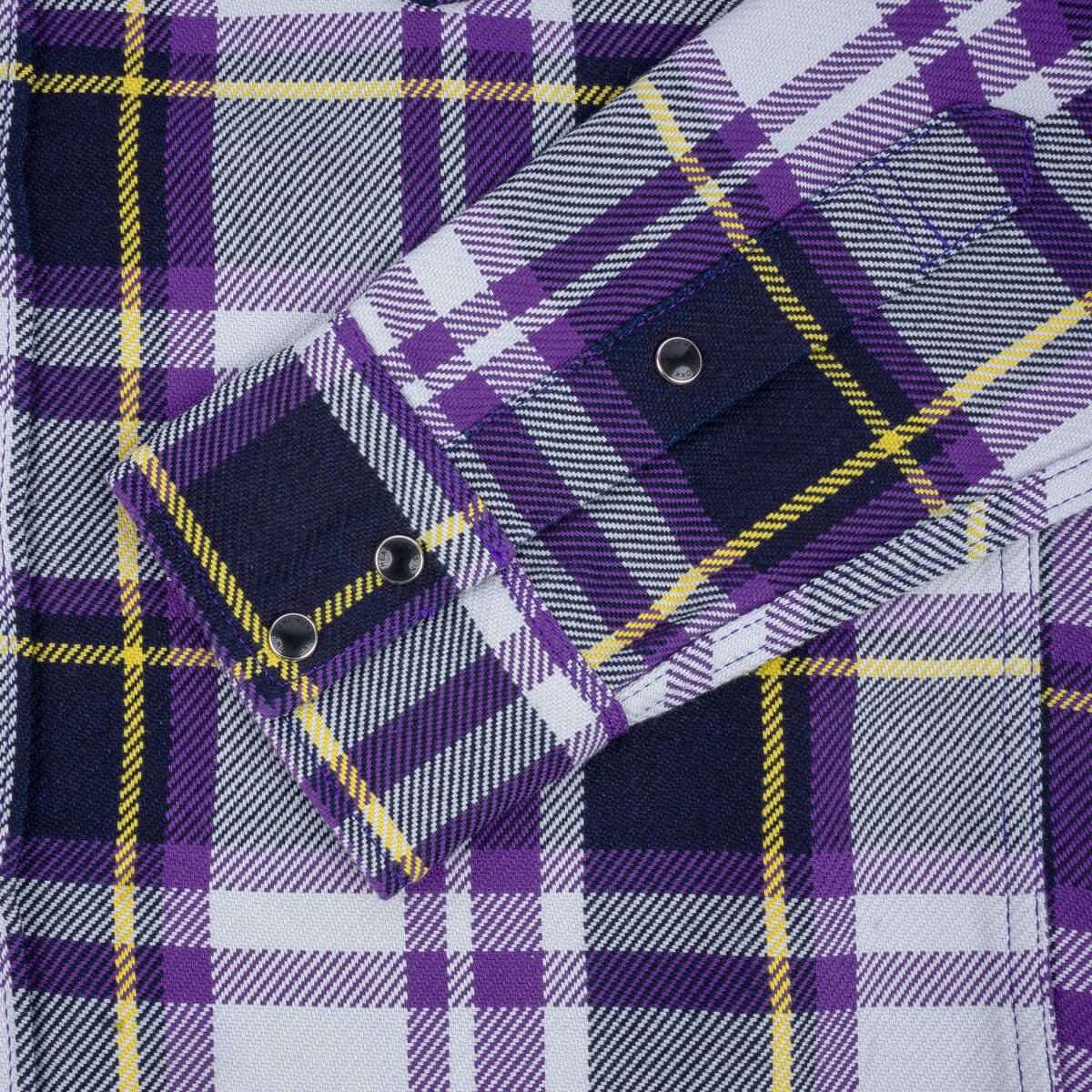 IHSH-390-PUR 9oz Selvedge American Check Western Shirt - Purple
