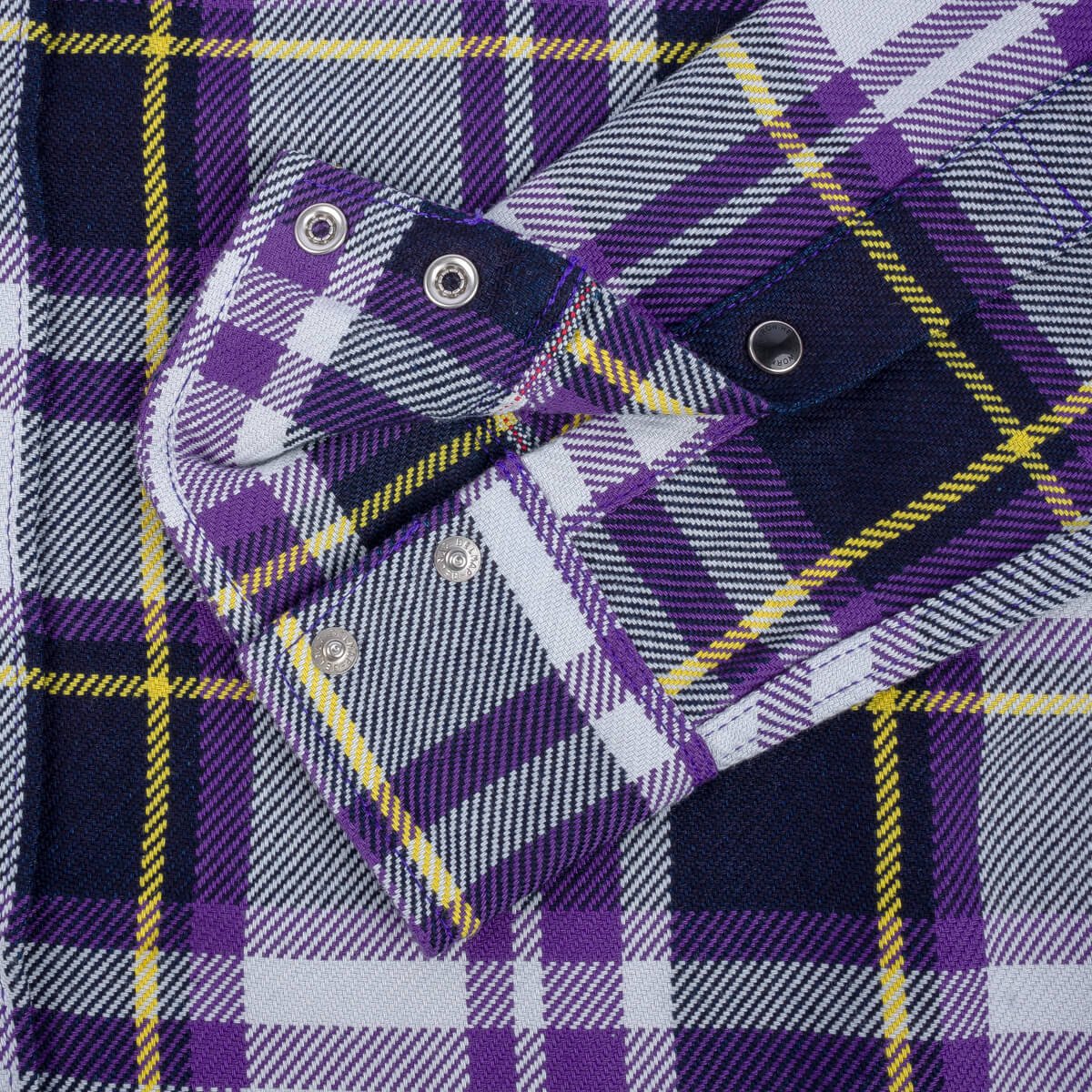 IHSH-390-PUR 9oz Selvedge American Check Western Shirt - Purple
