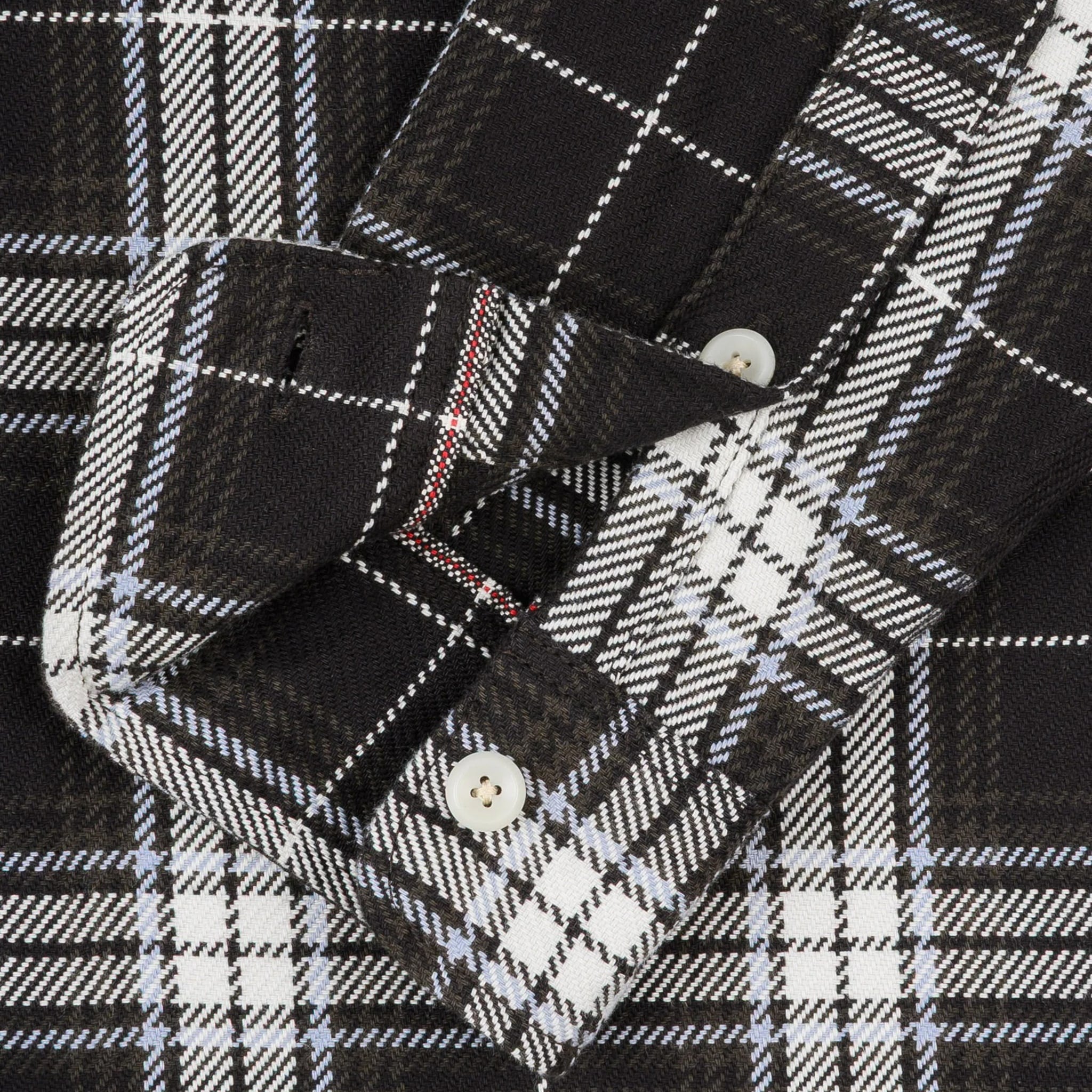 Iron Heart IHSH-441-BLK 9oz Selvedge Flannel Check Work Shirt