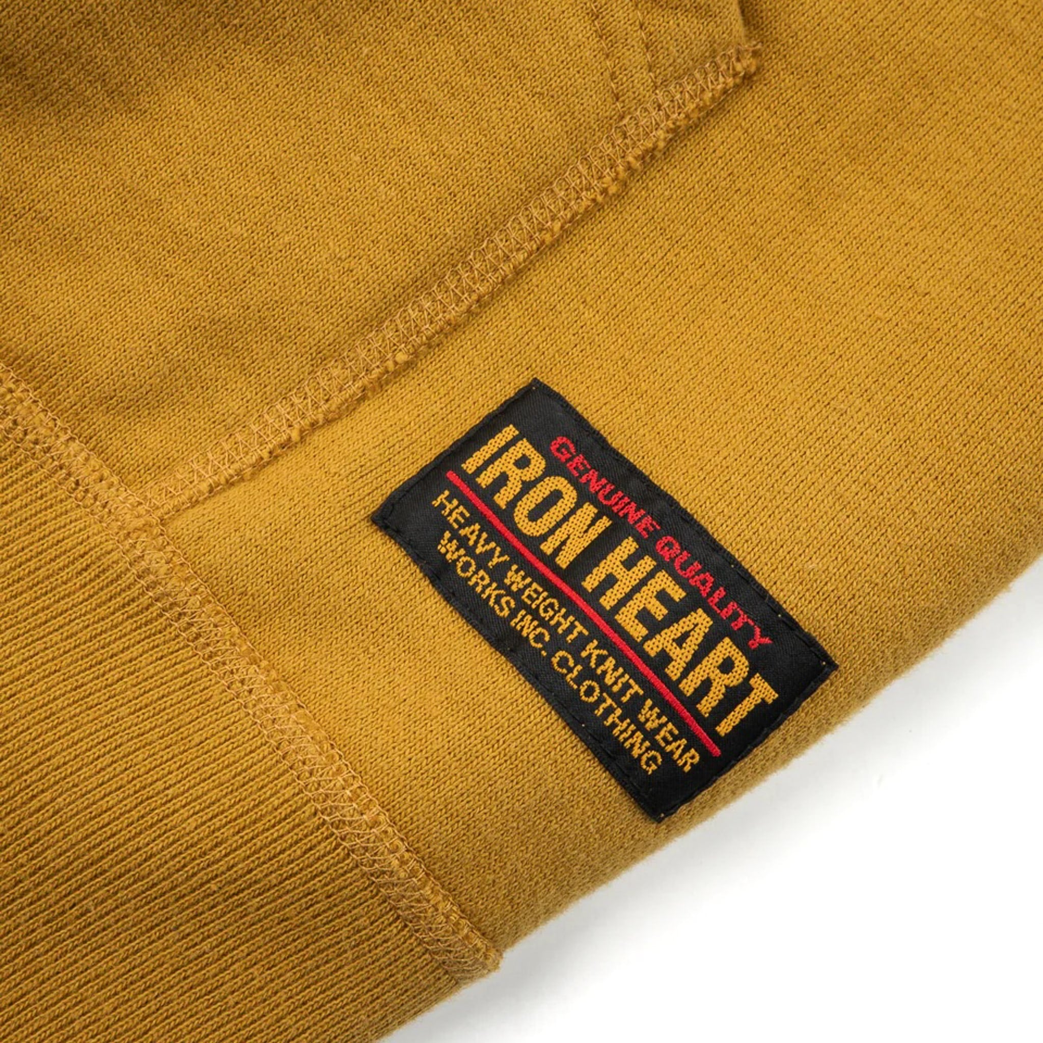 IHSW-81L-MUS-NP 14oz Ultra Heavyweight Loopwheel Cotton Zippered Hoodie - Mustard