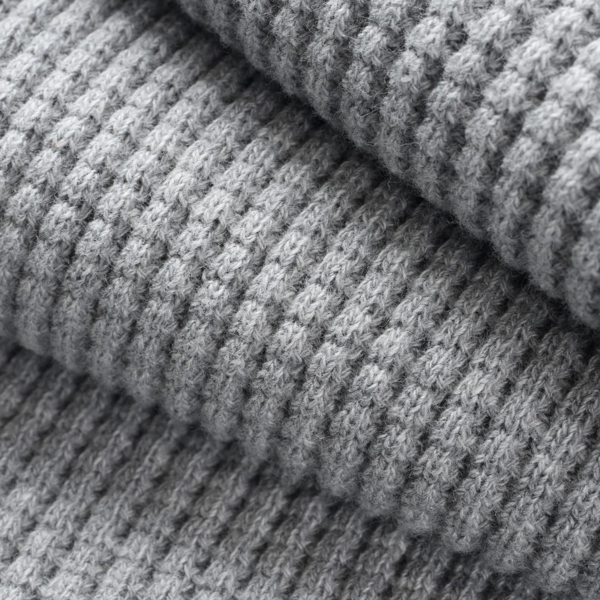 IHTL-1213-GRY Waffle Knit Long Sleeved Thermal Henley - Grey