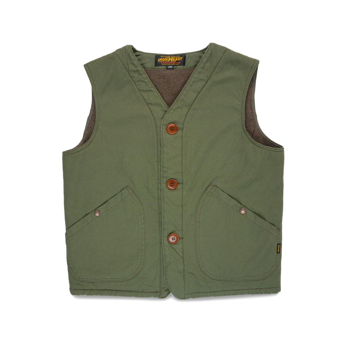 IHV-53-OLV 12oz Selvedge Duck Hunting Vest - Olive