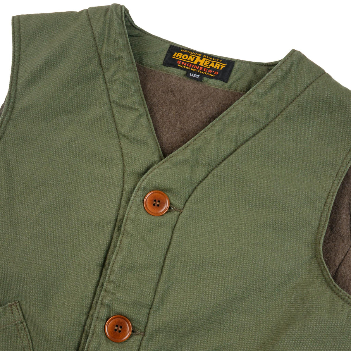 IHV-53-OLV 12oz Selvedge Duck Hunting Vest - Olive