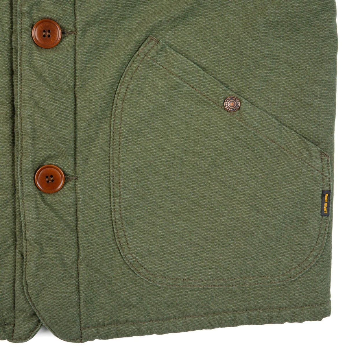 IHV-53-OLV 12oz Selvedge Duck Hunting Vest - Olive