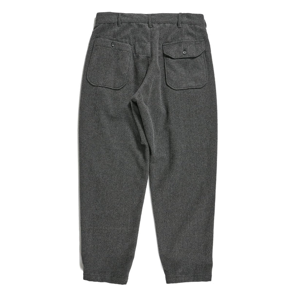 Carlyle Pant - Grey Wool Polyester Heavy Flannel