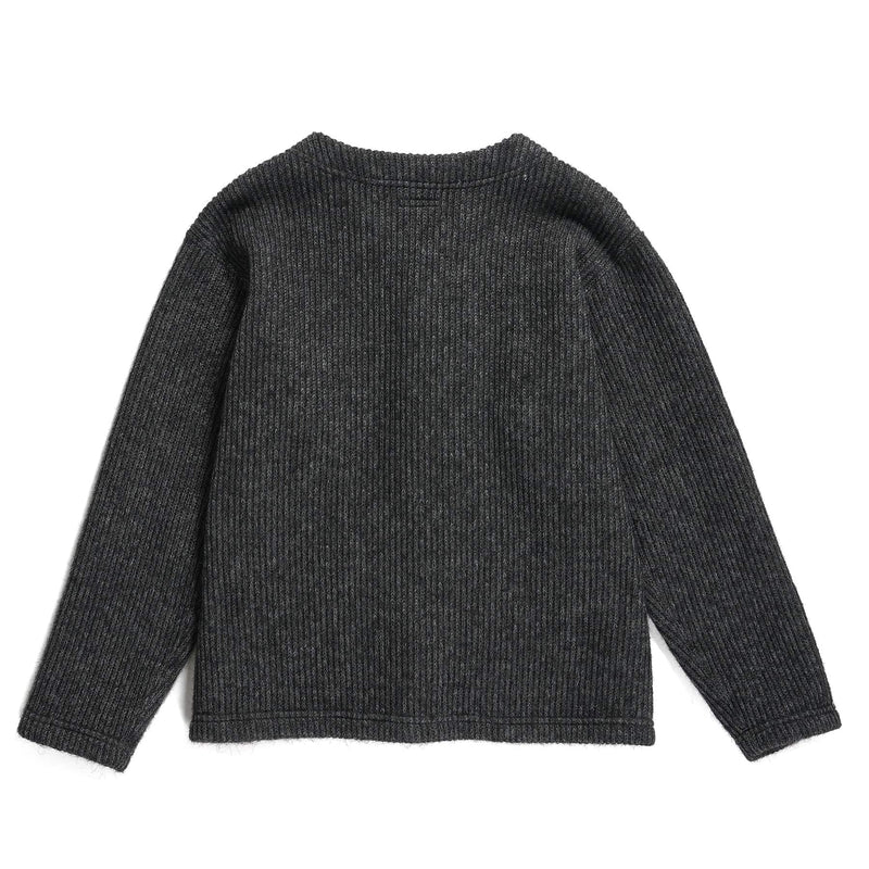 Engineered Garments Knit Cardigan Grey Wool Poly Sweater Knit Rear