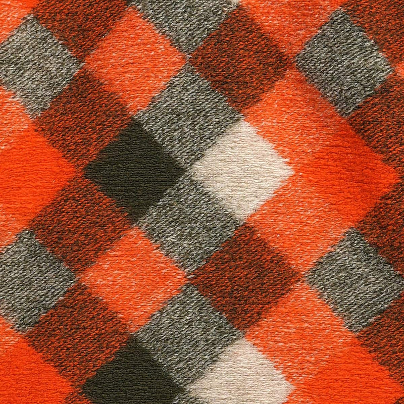 Engineered Garments Knit Cardigan Orange/Olive Poly Wool Diamond Knit Fabric