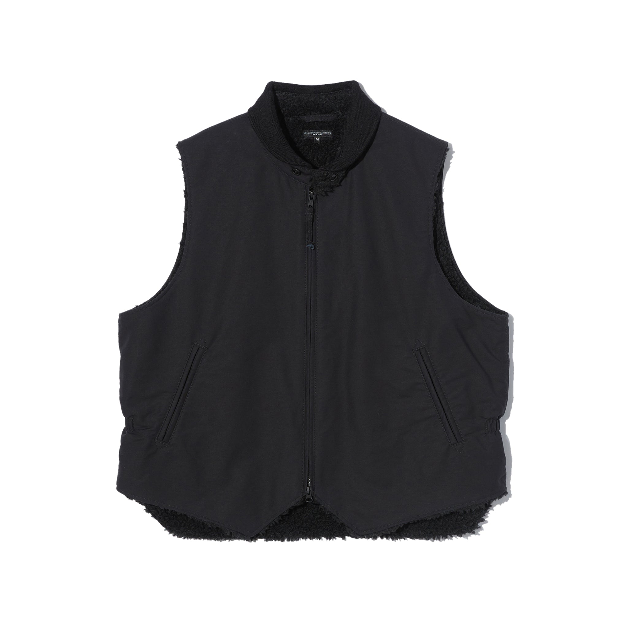 LL Vest - Black Cotton Double Cloth