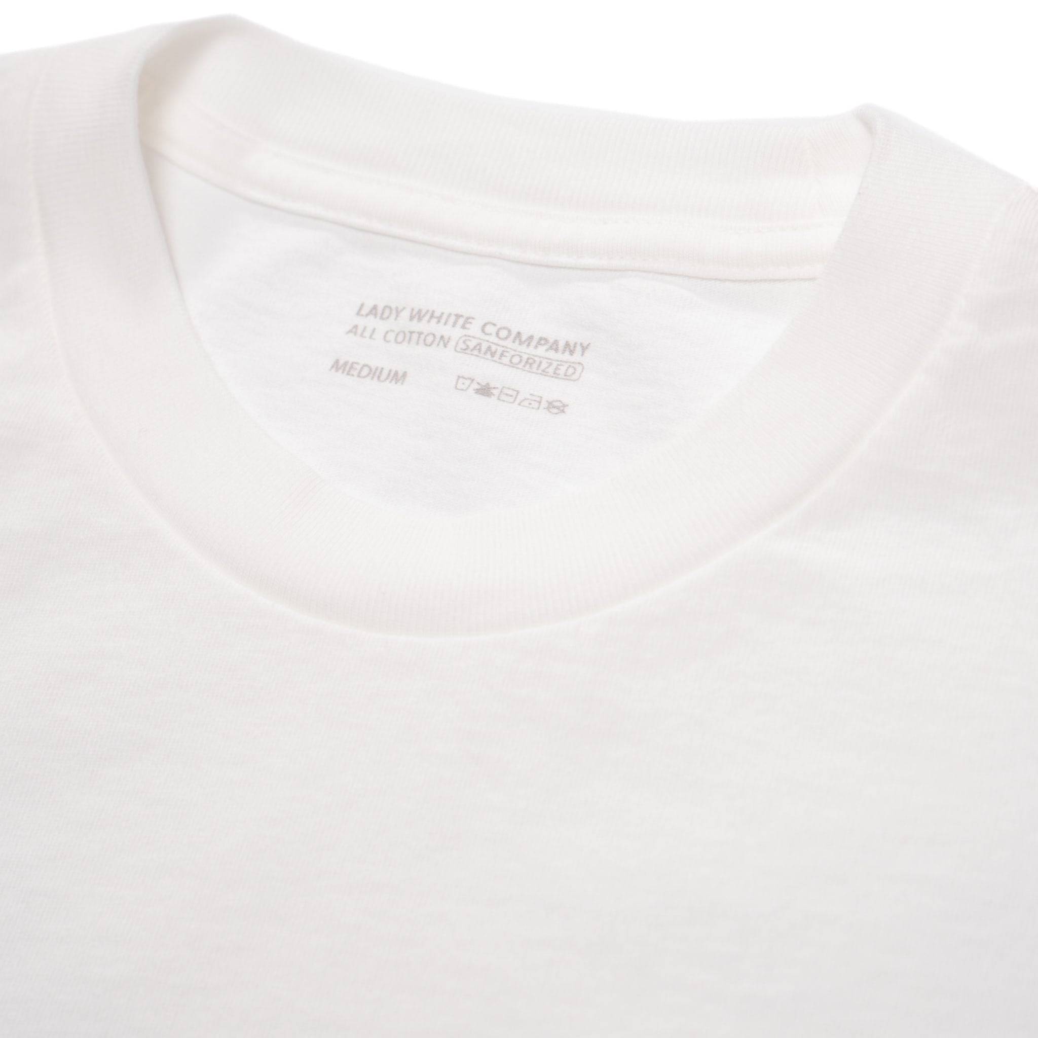 Lady White Co. LW-T103-WHT Municipal Pocket T-Shirt White | BlackBlue