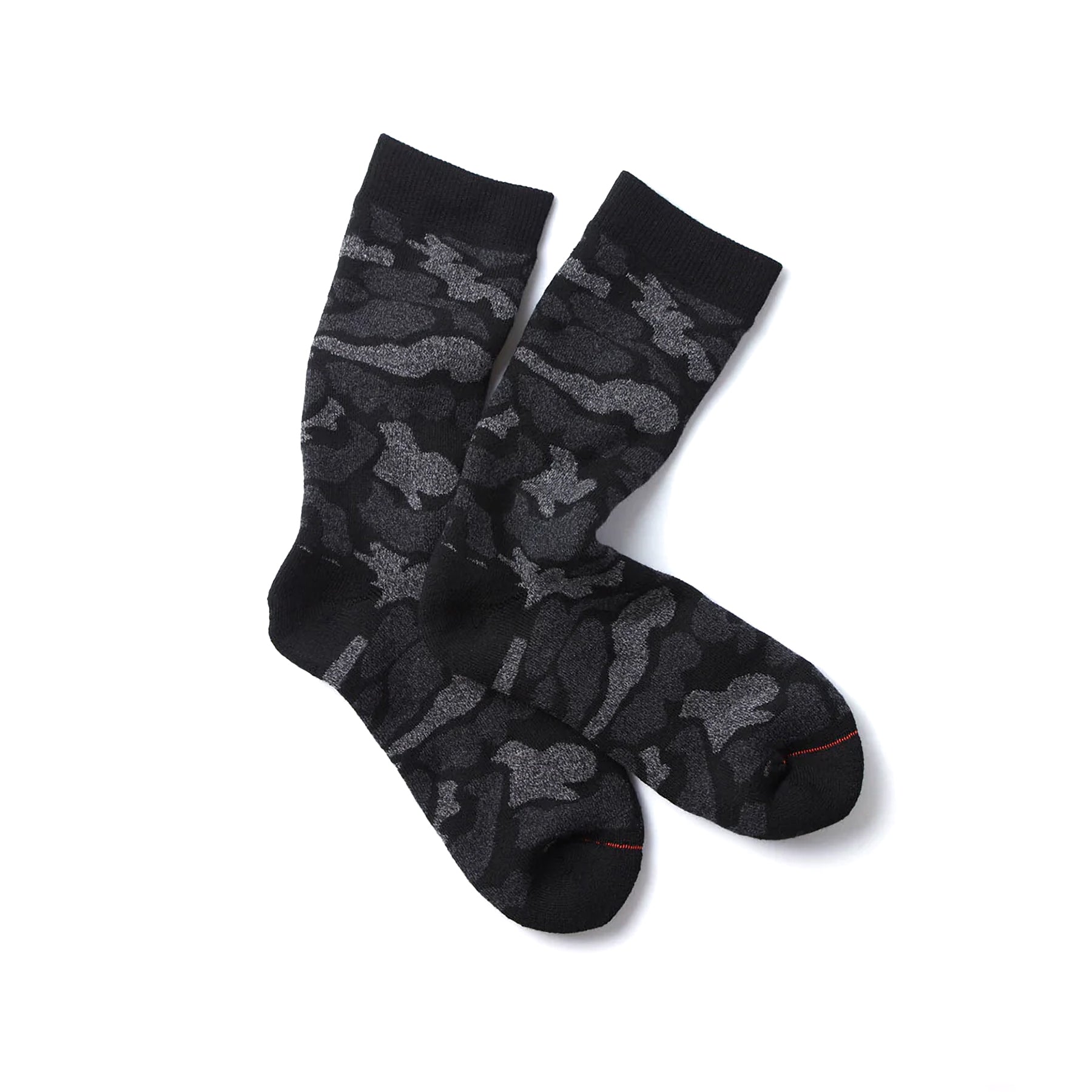 Pile Camo Crew Socks - Black