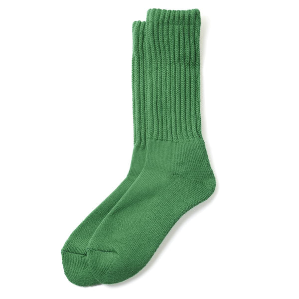 Loose Pile Crew Socks - Green