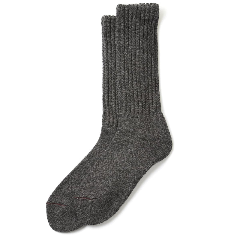 Loose Pile Crew Socks - Mix Charcoal