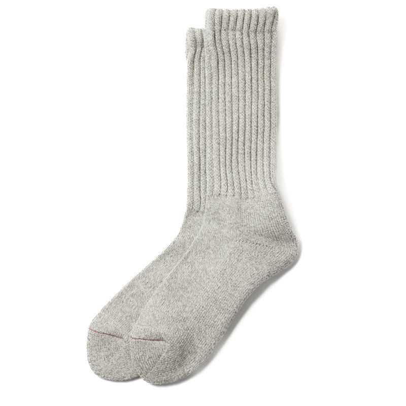 Loose Pile Crew Socks - Mix Grey