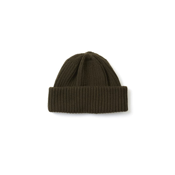 Recycle Wool/Polyester Beanie - Dark Olive