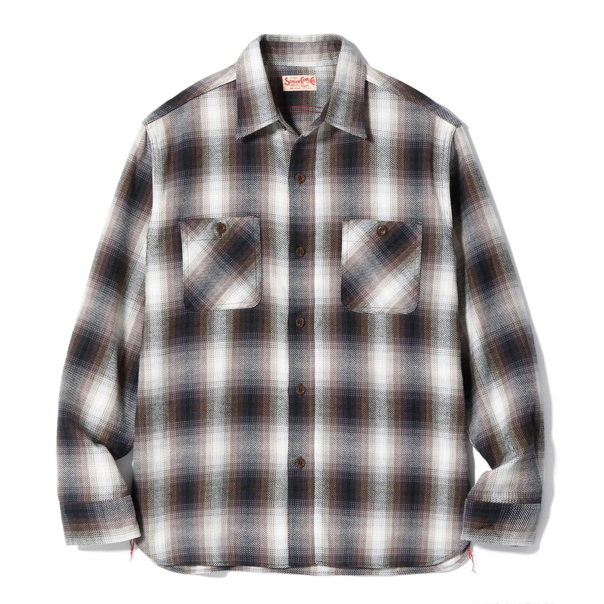 SC29561 Twill Check Work Shirt - Brown