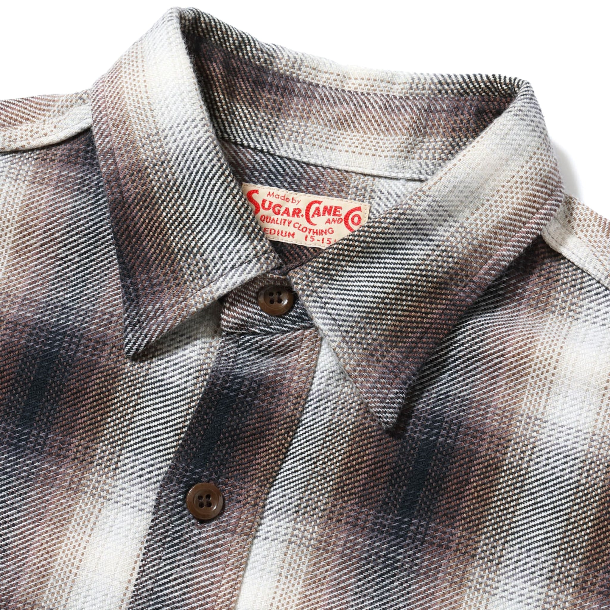 SC29561 Twill Check Work Shirt - Brown