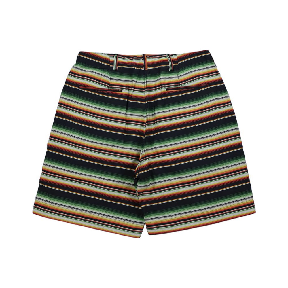 SC52536 Southwestern Sarape Border Work Shorts - Black