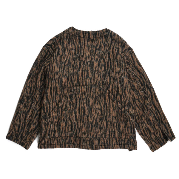 Shooting Jacket - Brown Acrylic Poly Bark Jacquard Rear