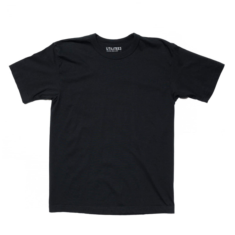 UTIL-TWIN-BLK - Twin Pack - 5.5oz Loopwheel Crew Neck T-Shirt - Black