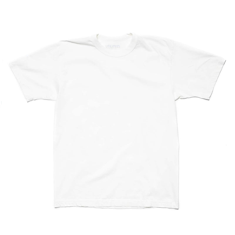 UTIL-TWIN-WHT - Twin Pack - 5.5oz Loopwheel Crew Neck T-Shirt - White