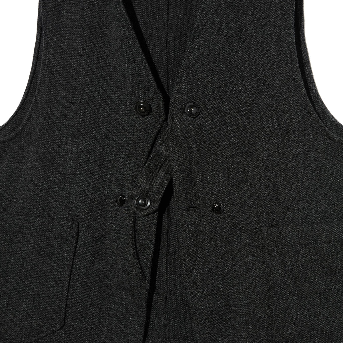 Upland Vest - Charcoal Wool Poly Heavy Tweed