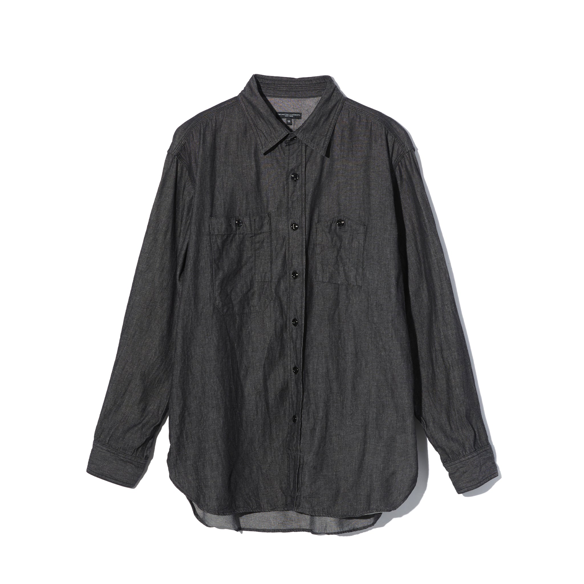 Work Shirt - Black Cotton Denim Shirting