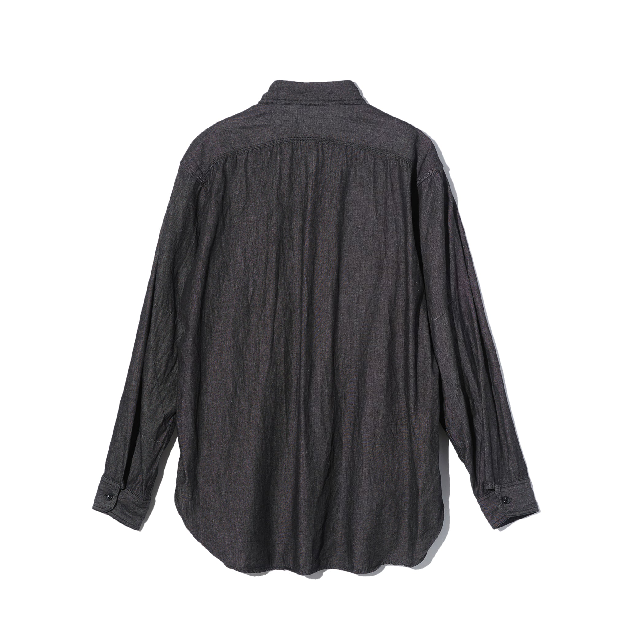 Work Shirt - Black Cotton Denim Shirting