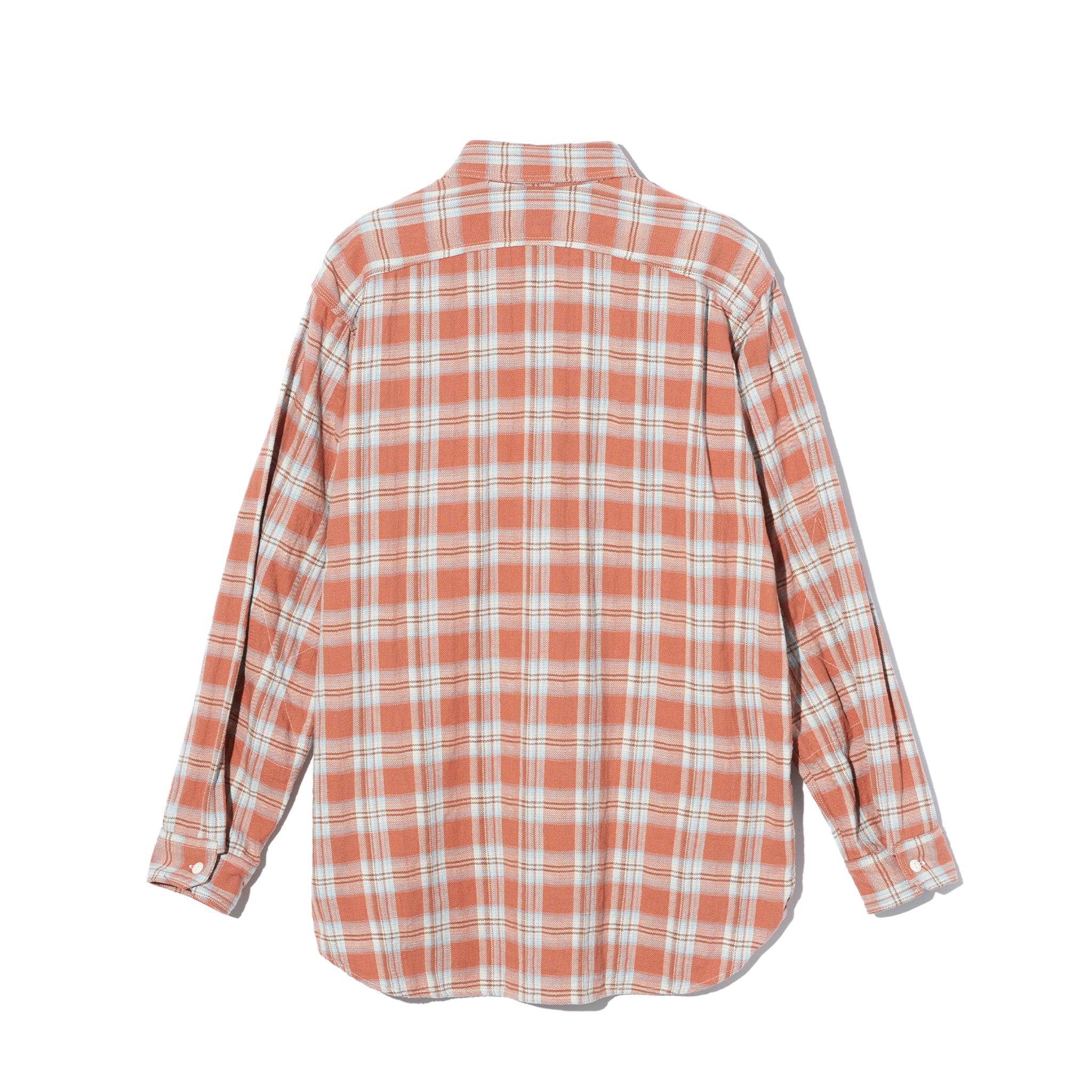 Work Shirt - Pink Cotton Plaid Jacquard