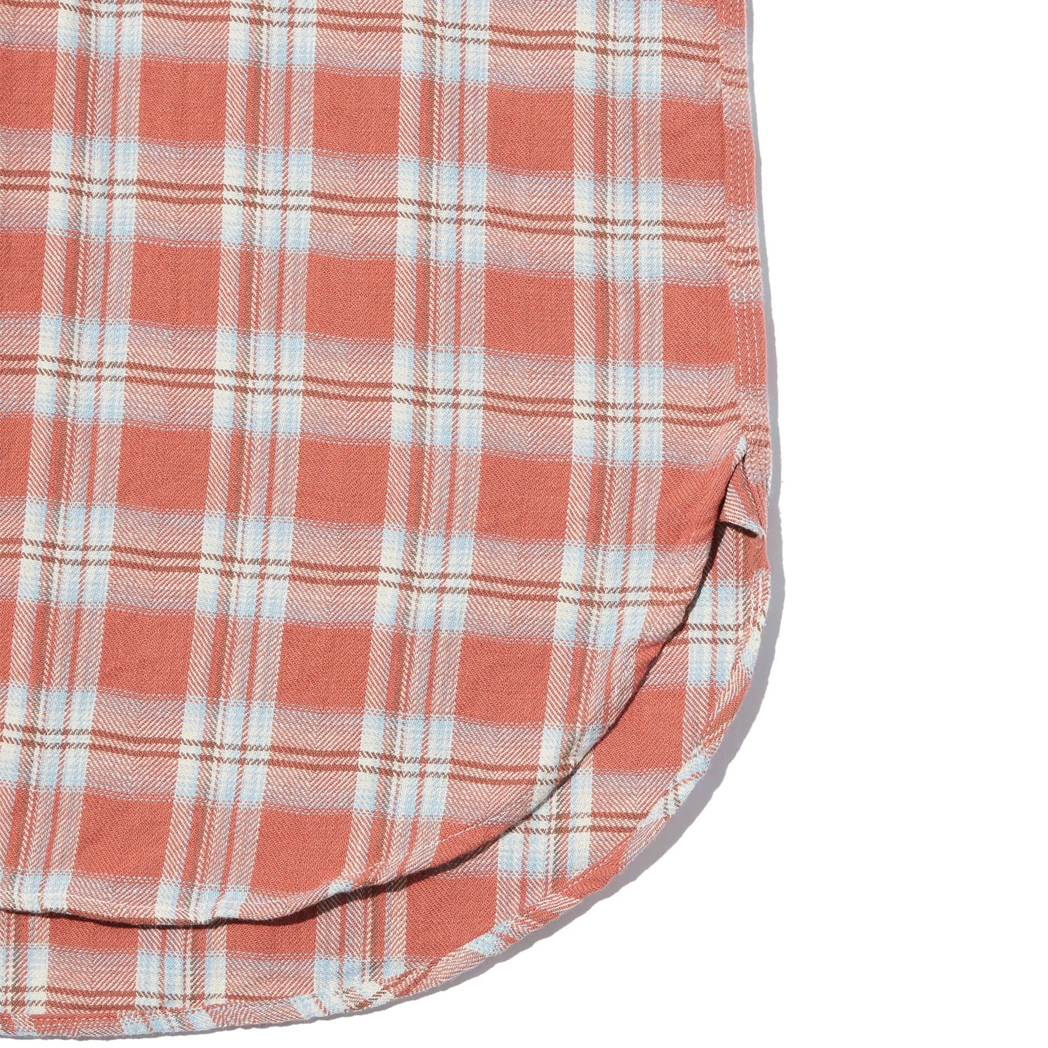 Work Shirt - Pink Cotton Plaid Jacquard