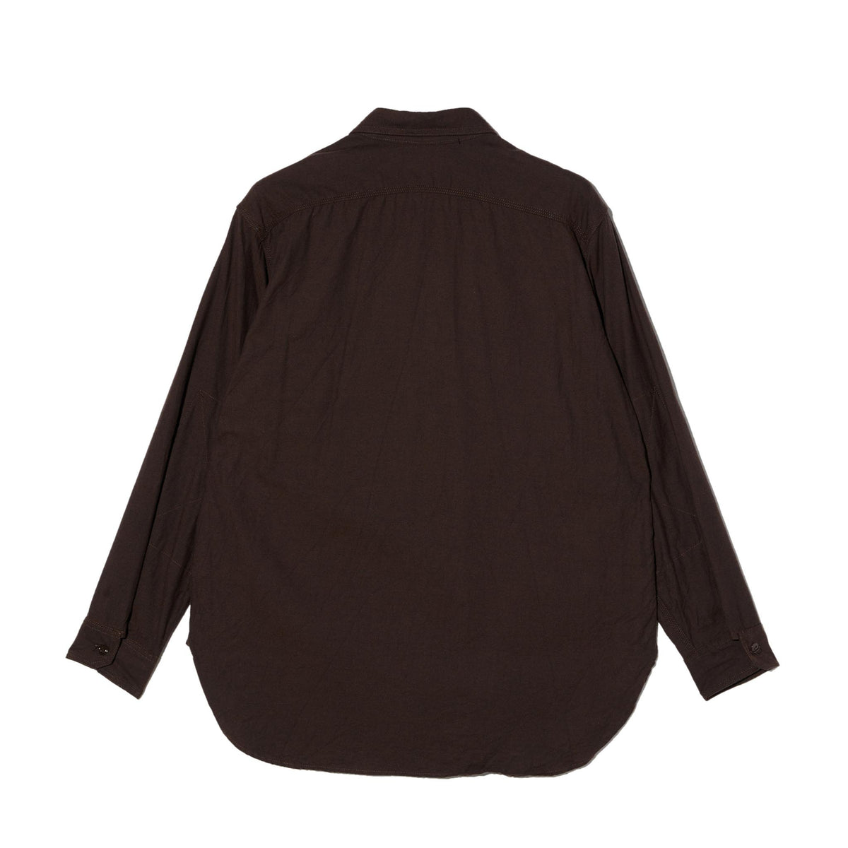 Work Shirt - Dark Brown Cotton Brushed Twill