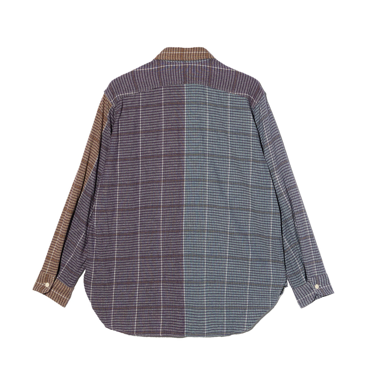 Work Shirt - Multi Color Cotton Color Block Check