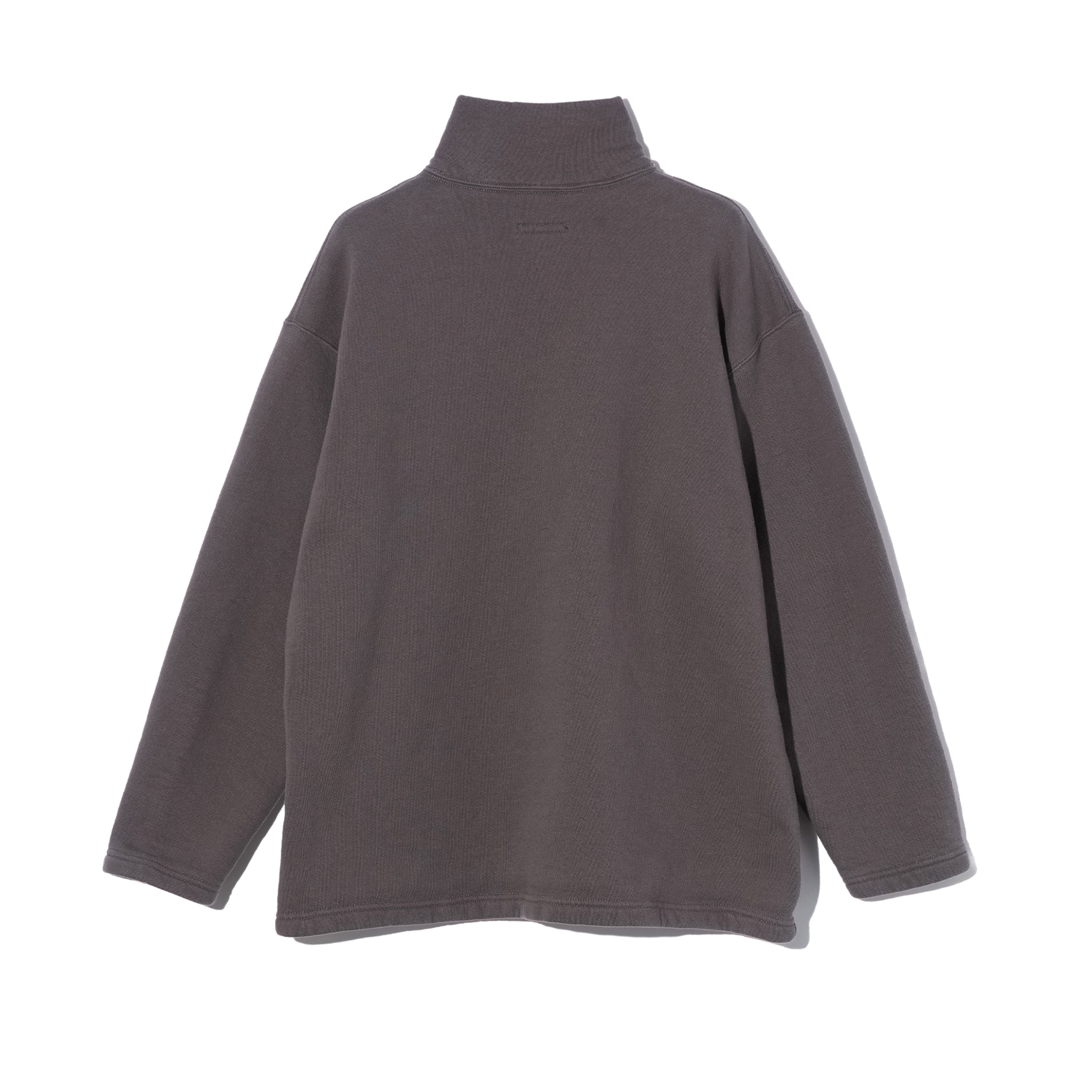 Zip Mock Neck - Graphite 12oz Cotton Fleece