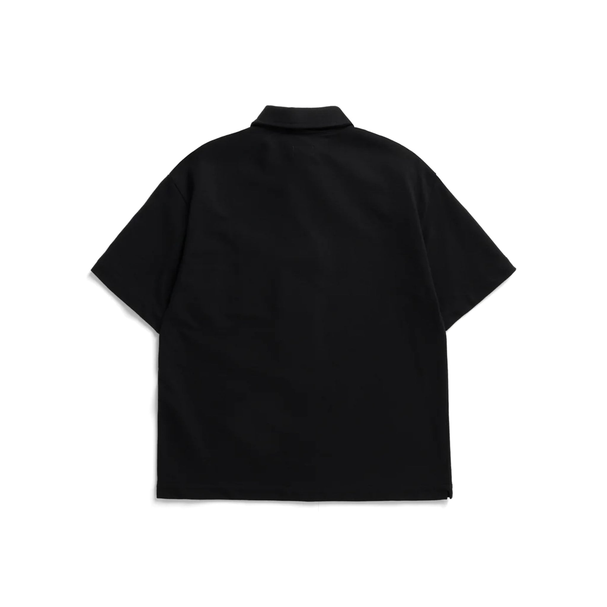 Coral Wide Collar Shirt Rachel Mesh - Black