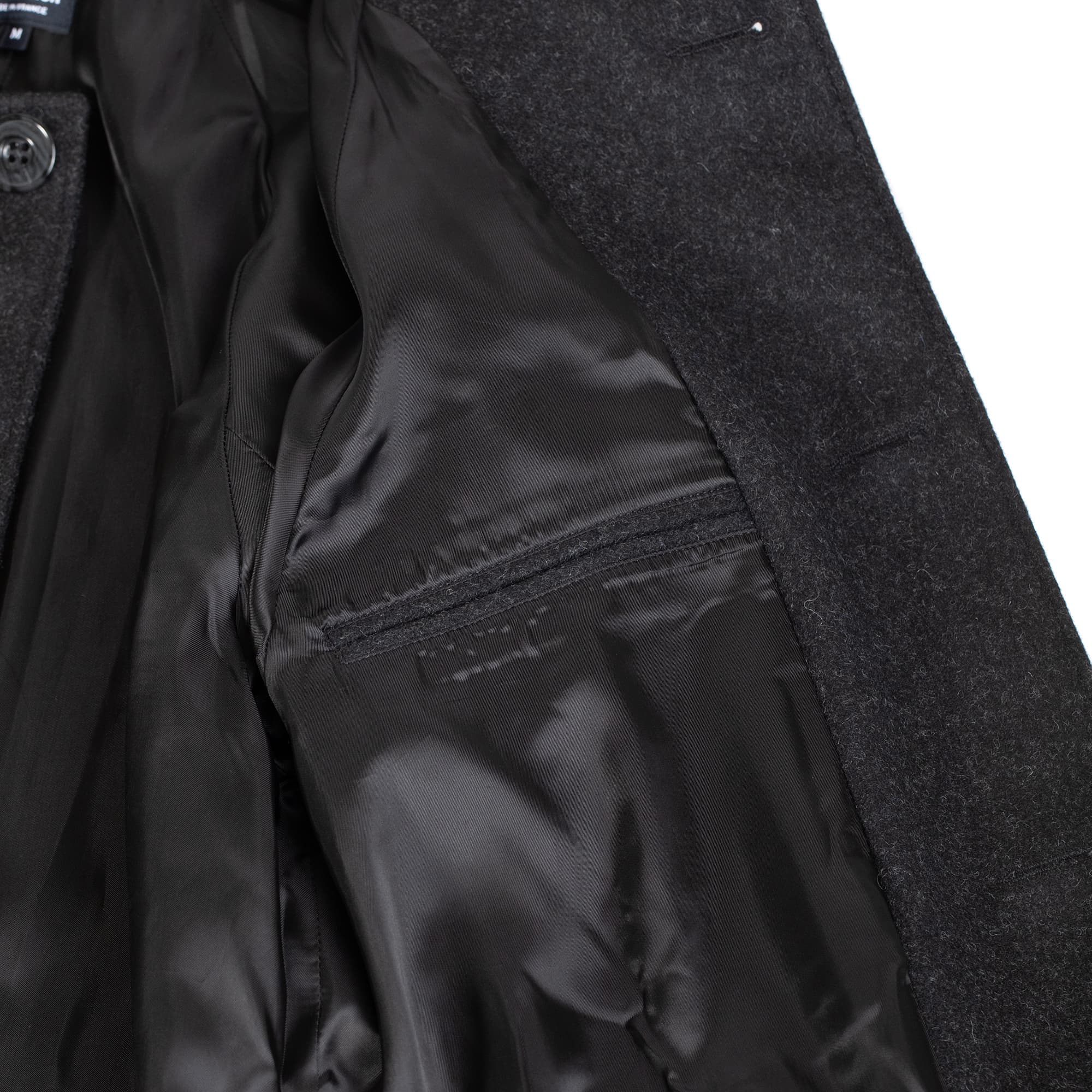 Arpenteur Utile Coat Wool Melton Charcoal BlackBlue