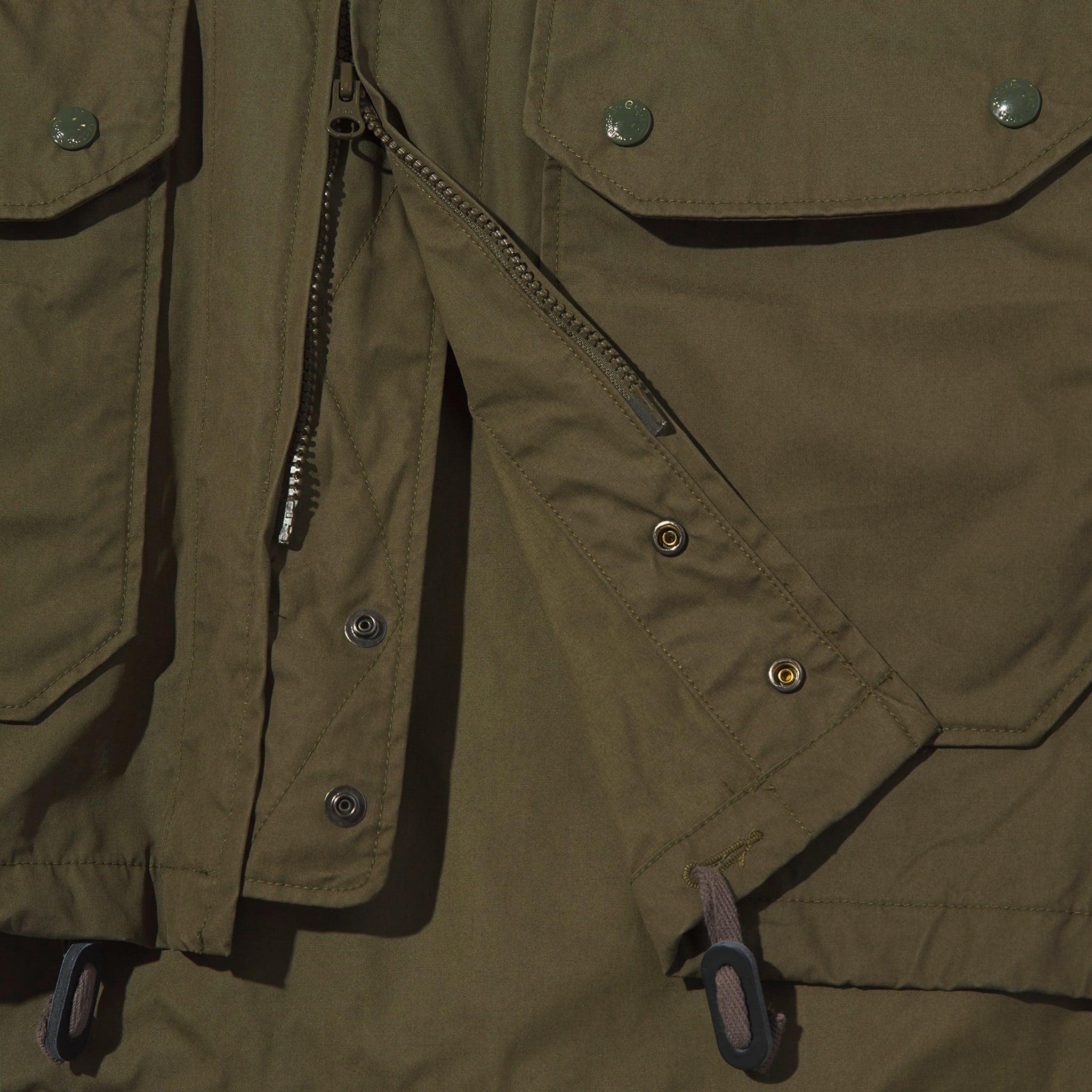 Atlantic Parka - Olive Coated Cotton Cloth