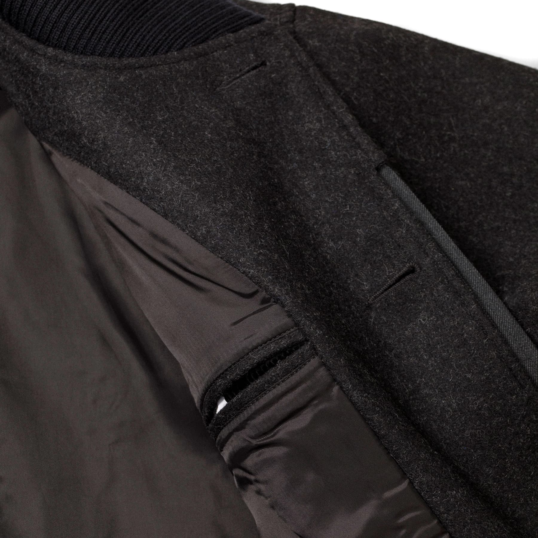 Atlas Lined Wool Jacket - Charcoal