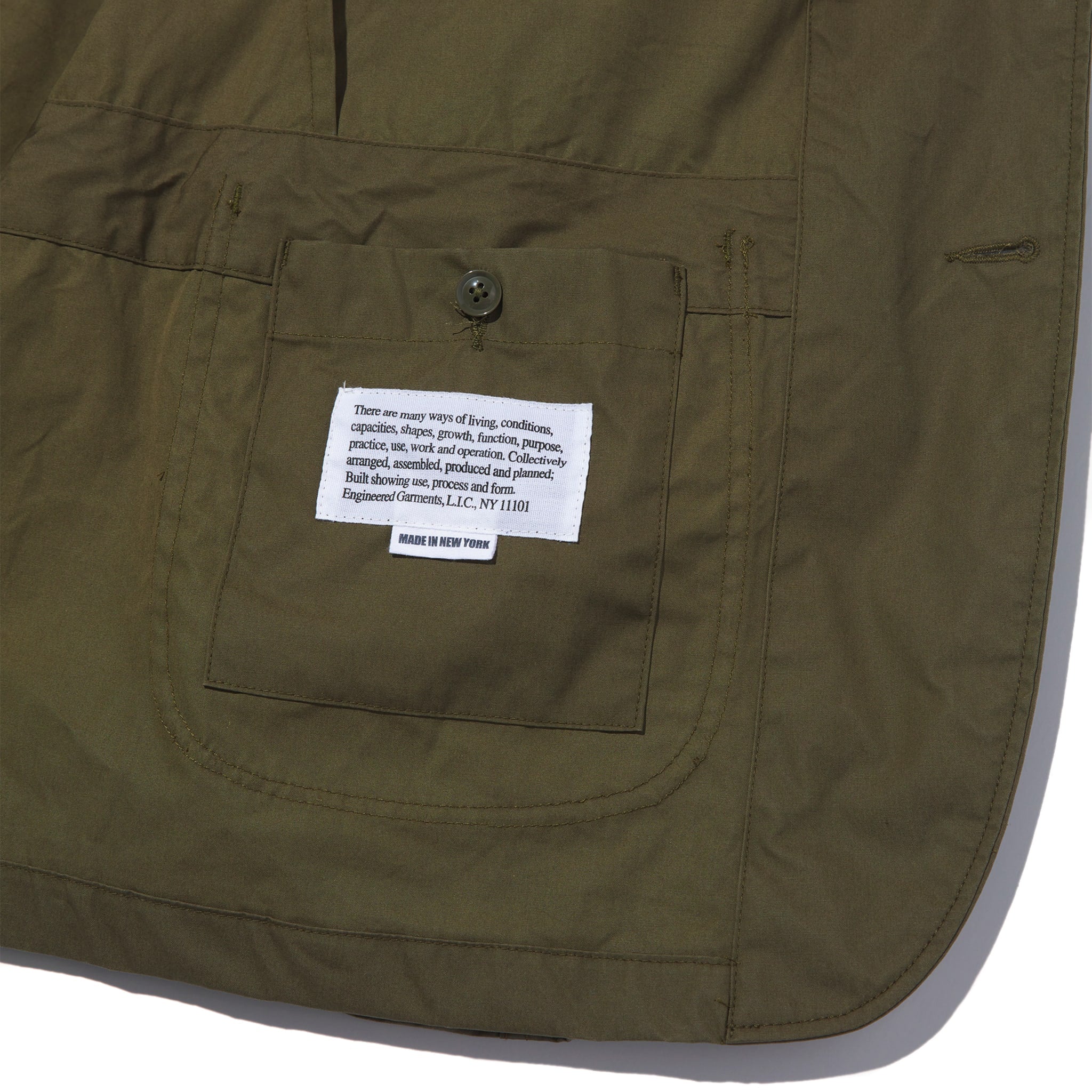Bedford Jacket - Olive Coated Cotton Cloth