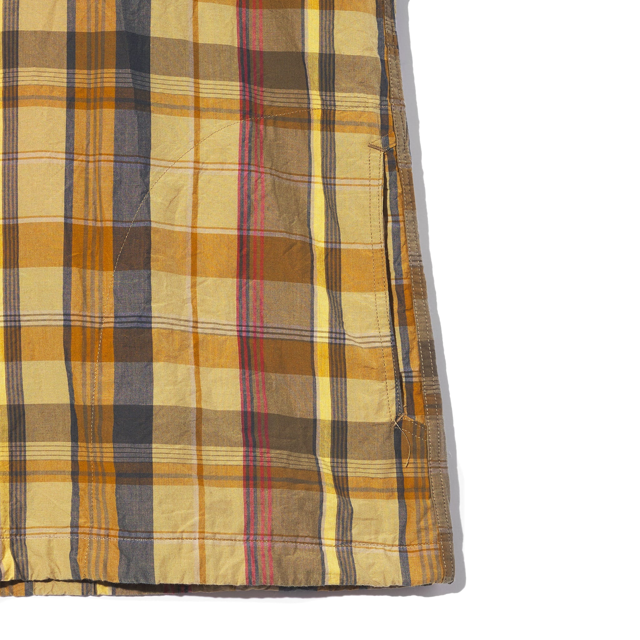 Cagoule Shirt - Olive Cotton Madras Plaid