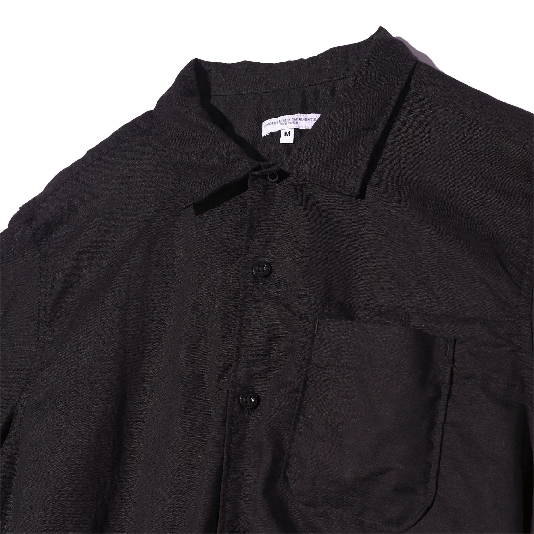 Camp Shirt - Black Handkerchief Linen