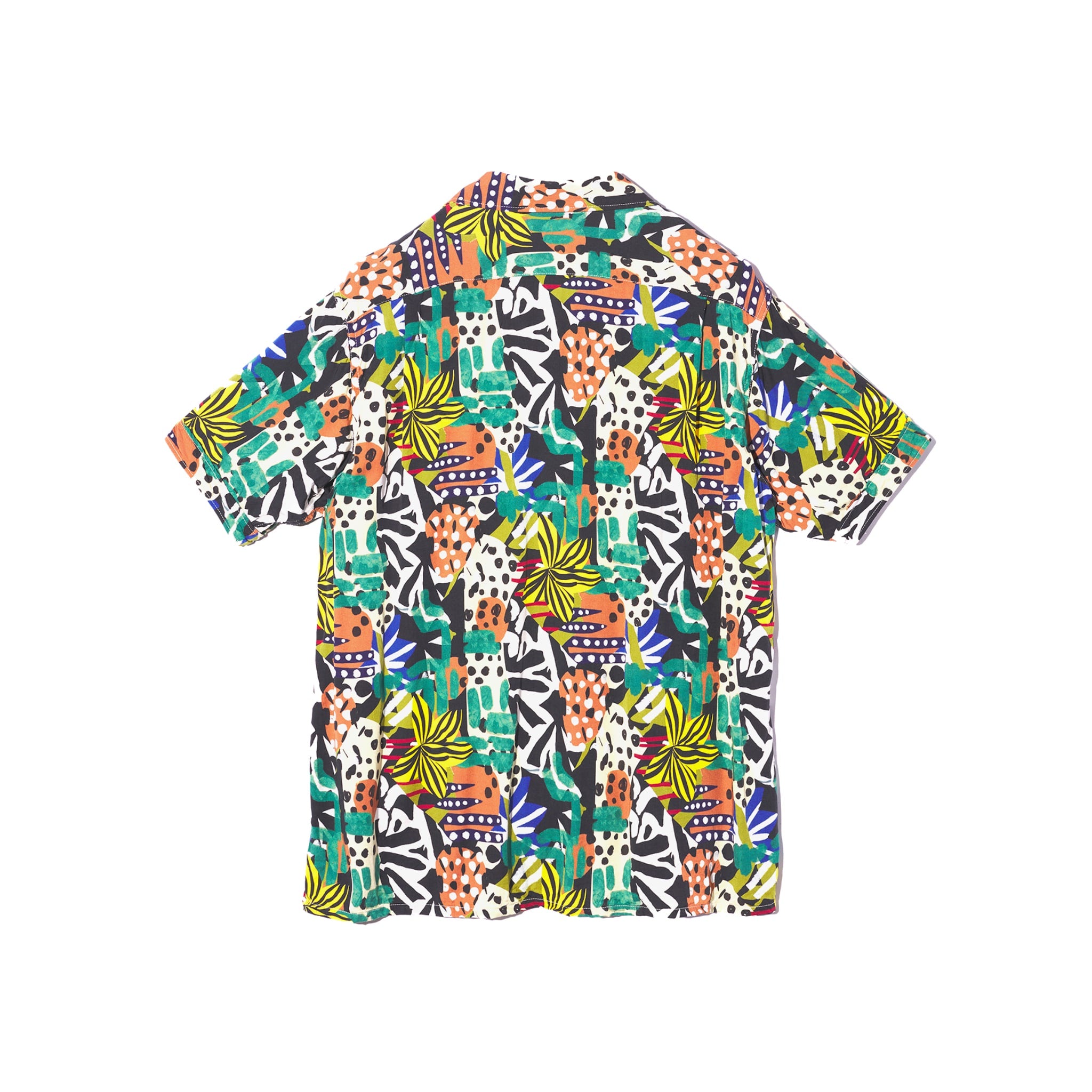 Camp Shirt - Multi Color African Print Patchwork