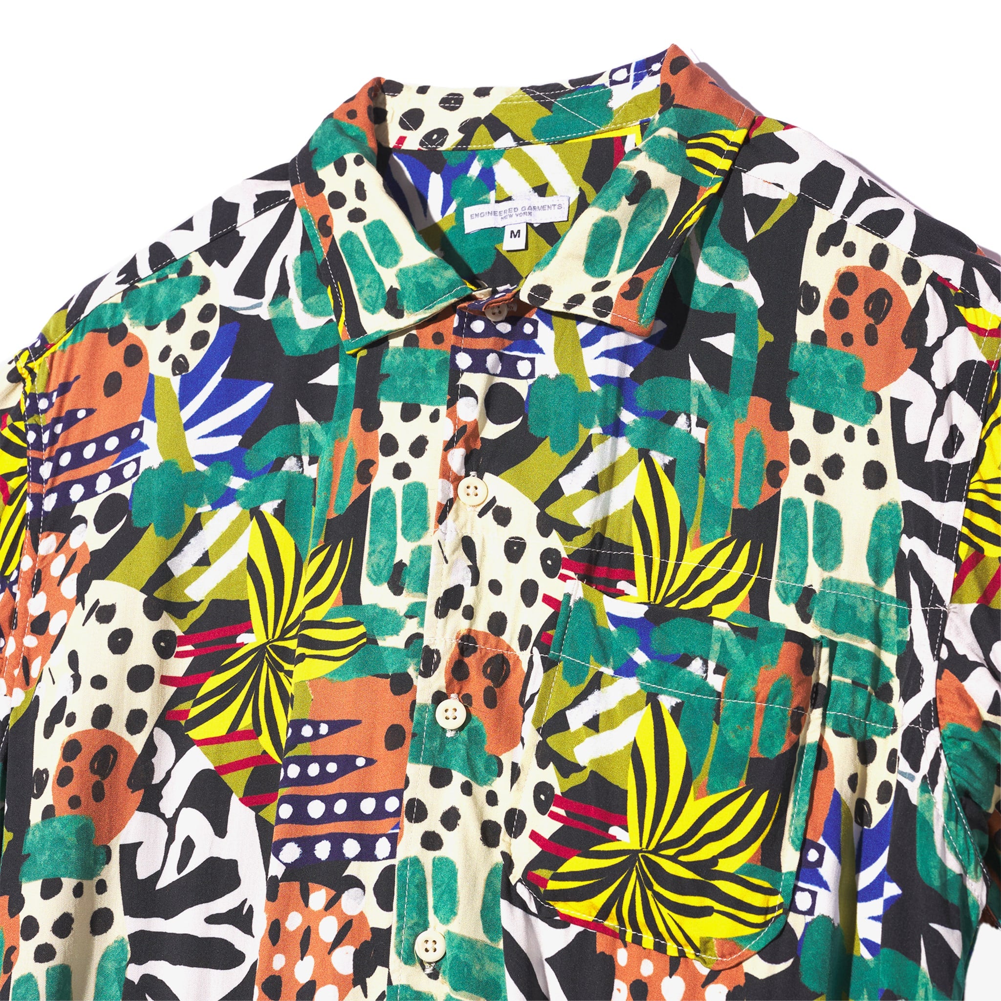 Camp Shirt - Multi Color African Print Patchwork