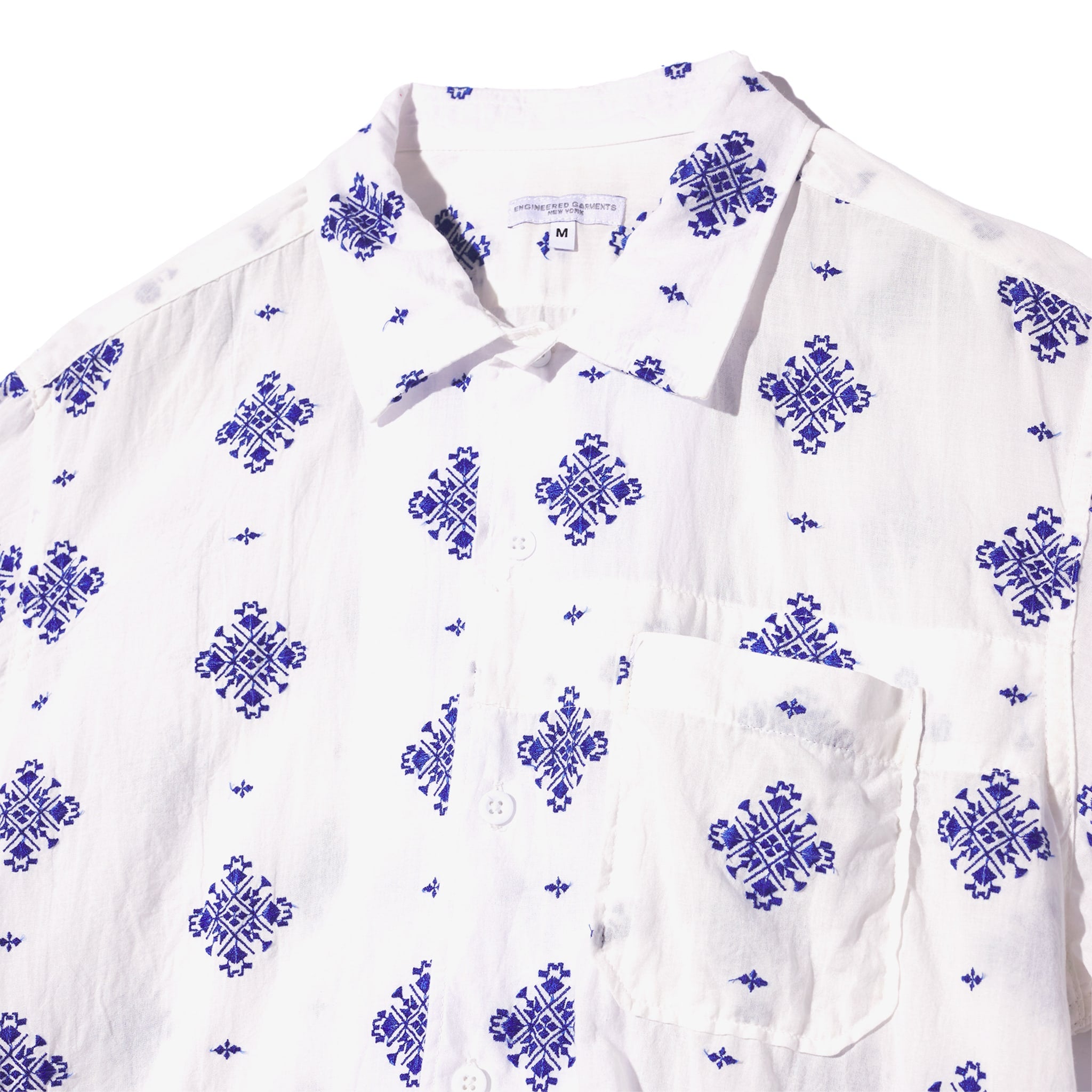 Camp Shirt - White CP Crest Embroidery Sheeting