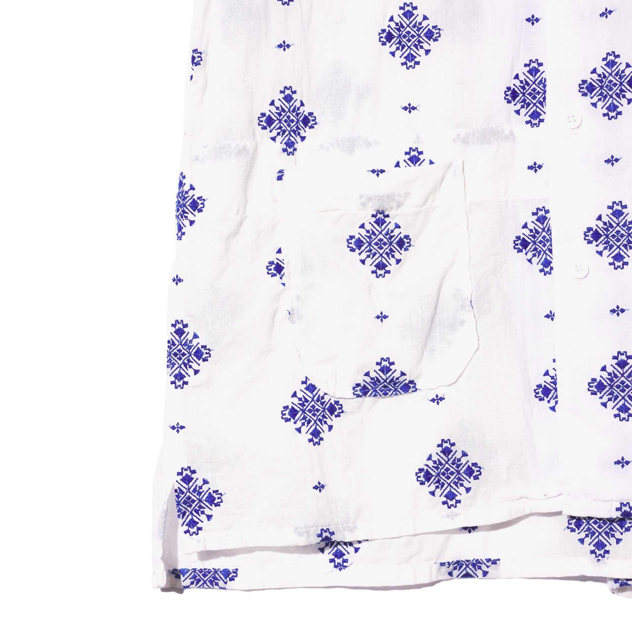 Camp Shirt - White CP Crest Embroidery Sheeting