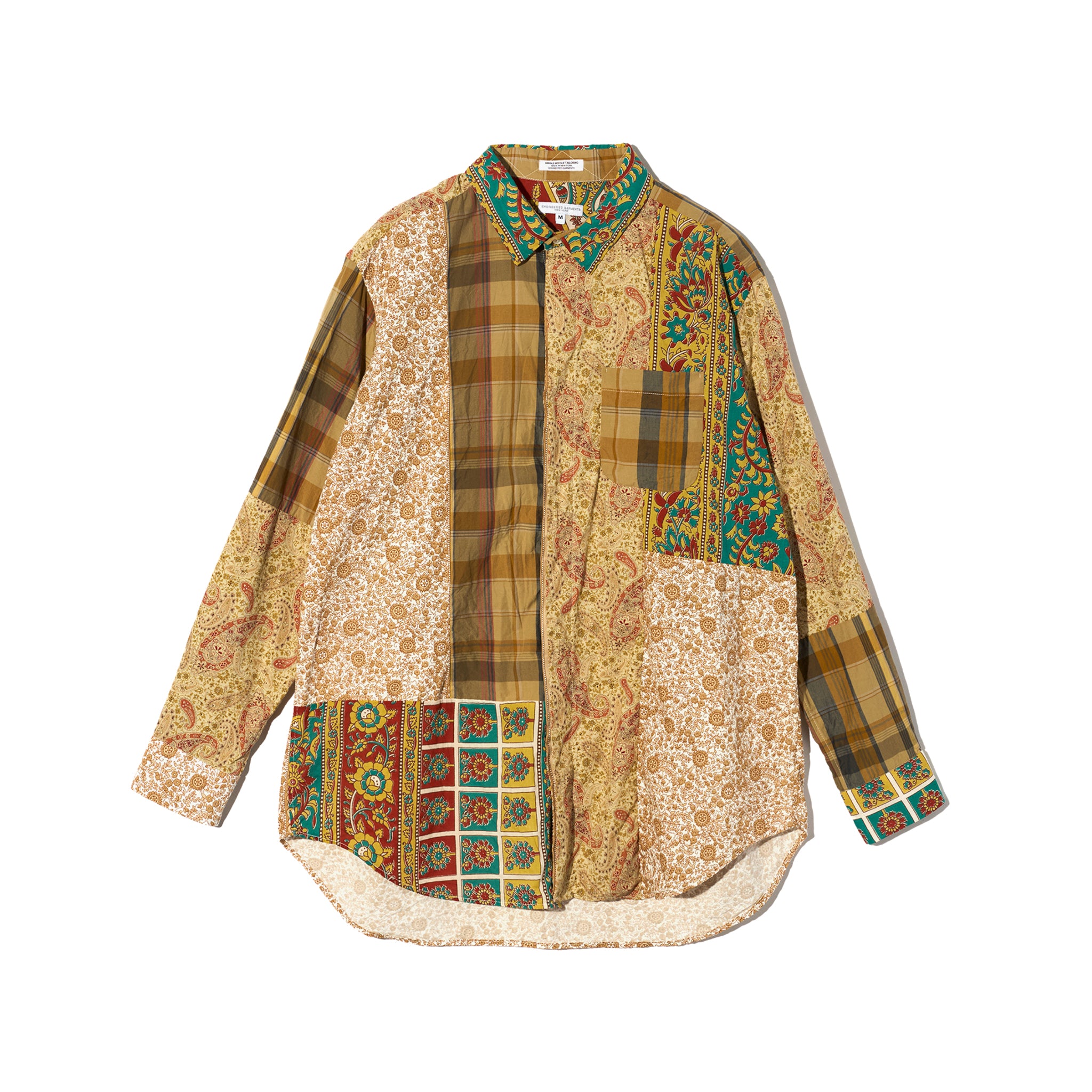 Combo Short Collar Shirt - Olive Cotton Madras Plaid