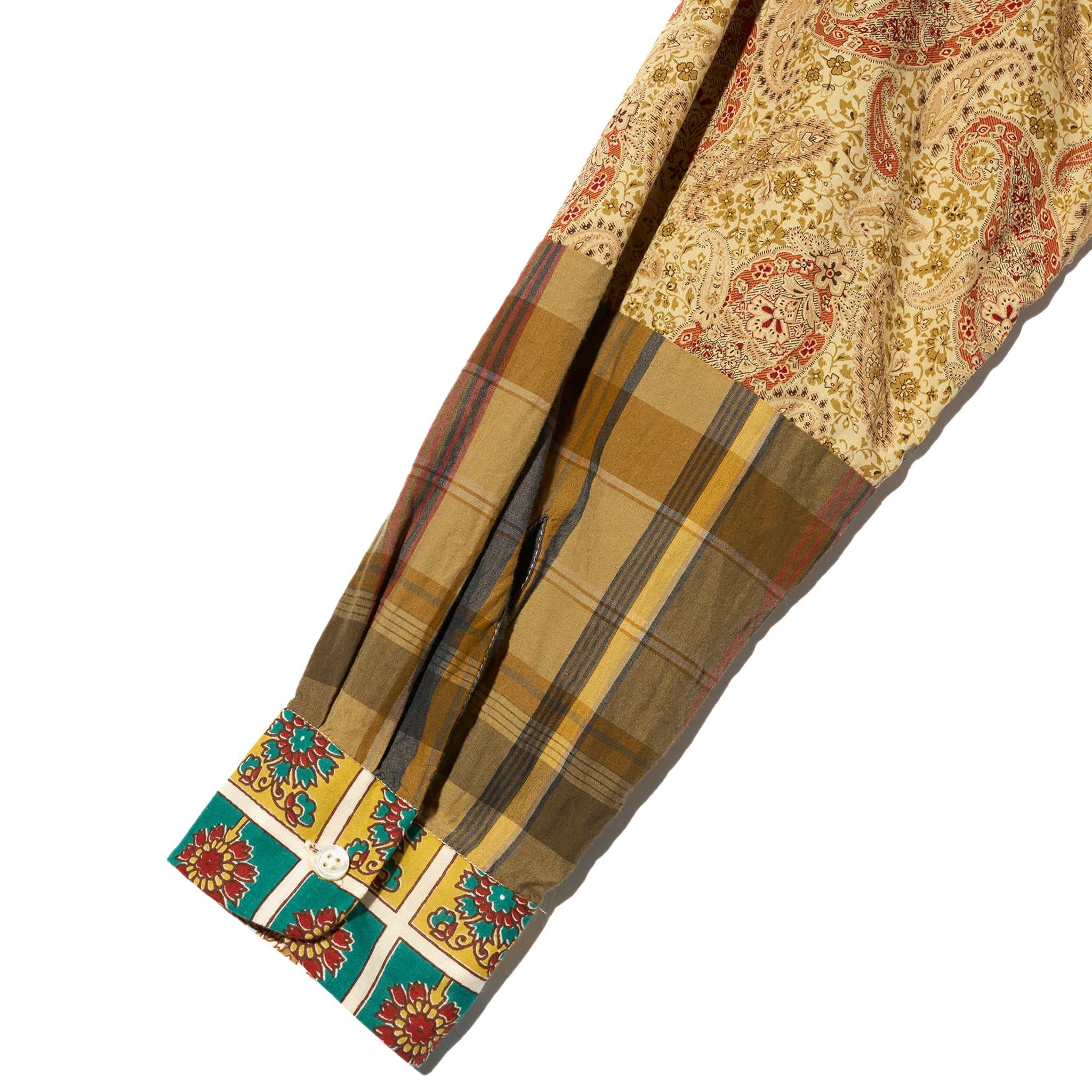 Combo Short Collar Shirt - Olive Cotton Madras Plaid