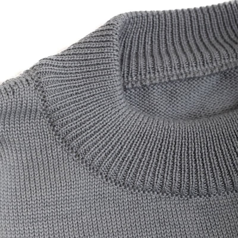Dyce Sweater - Merino Wool Jersey - Concrete