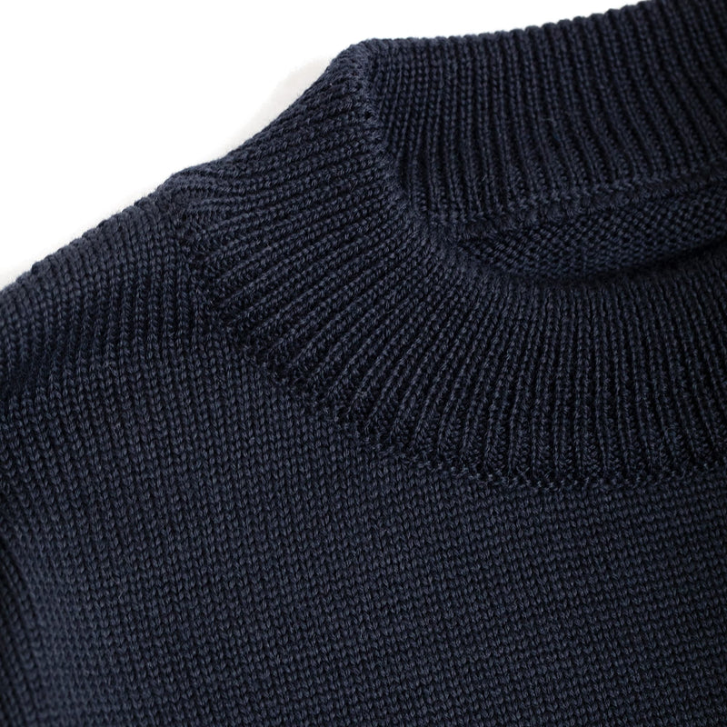 Dyce Sweater - Merino Wool Jersey - Midnight